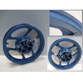 Vorderradfelge (J16MT2.50), hellblau<br>Zustand: Gebraucht ohne Mngel<br><br>Verwendbar fr: Kawasaki GPX 600 R, Typ: ZX600A, Modelljahr: von 01/1988 bis 12/1999