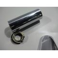 Gabelstandrohr-Abdeckung links mit Schelle, chrom<br>Zustand: Gebraucht mit Mangel<br><br>Verwendbar fr: Suzuki VL 1500 Intruder LC, Typ: AL, WVAL, Modelljahr: von 01/1997 bis 12/2001