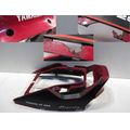 Sitzbankverkleidung, rot/schwarz<br>Zustand: Gebraucht mit Mangel<br><br>Verwendbar fr: Yamaha YP 250 Majesty, Typ: 4UC, Modelljahr: von 01/1996 bis 12/1999