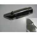 Auspuff-Krmmerrohr-Abdeckung unten<br>Zustand: Gebraucht mit Mangel<br><br>Verwendbar fr: Triumph Street Triple 675 R, Typ: D67LD, Modelljahr: von 01/2009 bis 12/2012
