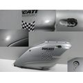 Seitenverkleidung rechts, silbern<br>Zustand: Gebraucht mit Mangel<br><br>Verwendbar fr: Ducati 620 S Sport, Typ: V5, Modelljahr: von 01/2003 bis 12/2003