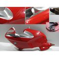 Seitenverkleidung links, rot/silbern<br>Zustand: Gebraucht mit Mangel<br><br>Verwendbar fr: BMW R 1100 S, Typ: R2S, R11S, Modelljahr: von 01/1998 bis 12/2005