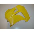 Tankverkleidung rechts, gelb<br>Zustand: Gebraucht mit Mangel<br><br>Verwendbar fr: Hyosung XRX 125, Typ: RX125, Modelljahr: von 01/1999 bis 12/2006