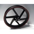 Vorderradfelge (J17x2.50), schwarz<br>Zustand: Gebraucht ohne Mngel<br><br>Verwendbar fr: Kymco Quannon 125, Typ: R3, Modelljahr: von 01/2007 bis 12/2014