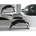 Radlauf hinten, silbern/schwarz/dunkelrot/gold<br>Zustand: Gebraucht mit Mangel<br><br>Verwendbar fr: Moto Guzzi California III, Typ: VW, Modelljahr: von 01/1987 bis 12/1994