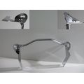 Scheinwerfer-Halter fr Nebelscheinwerfer und Blinker, chrom<br>Zustand: Gebraucht mit Mangel<br><br>Verwendbar fr: Harley-Davidson FLHRC Road King Classic 103, Typ: GUTAQO, Modelljahr: von 01/2014 bis 12/2016