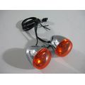 Blinker-Satz vorne, chrom<br>Zustand: Gebraucht ohne Mngel<br><br>Verwendbar fr: Harley-Davidson FFAAAO Sportster XL 883, Typ: XL2 X8F, Modelljahr: von 01/2007 bis 12/2010